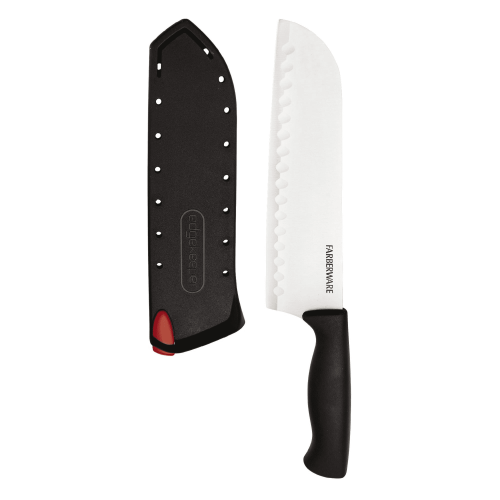 Farberware Edgekeeper 7-inch Santoku Black Knife with Self-Sharpening Sleeve Farberware Edgekeeper 7-inch Santoku Black Knife with Self-Sharpening Sleeve