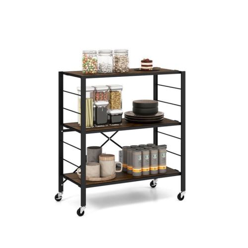 Multi-usage Foldable Shelving with Adjustable Shelves Multi-usage Foldable Shelving with Adjustable Shelves