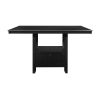 Charcoal Gray Finish 7pc Dining Counter Height Table with Base Storage and 6 Counter Height Chairs Set Casual Style Dining Kitchen Wooden Furniture
