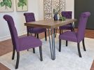 Ashford 7-Piece Dining Set, Hairpin Dining Table with 6 Chairs, 4 Color Options