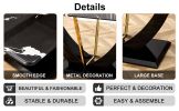 Table and chair set, modern dining table, patterned table top and black MDF table legs, soft and comfortable dining chair, perfect for dinner, meeting