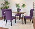 Ashford 7-Piece Dining Set, Hairpin Dining Table with 6 Chairs, 4 Color Options