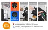 5in1automatic espresso machine with water level line, capsule coffee machine 19Bar hot and cold extract French Mocha Italian 600L water tank espresso,