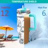 40oz 5D cowprint Insulated Tumbler With Handle And Straw Lid Portable Large Capacity water bottle, Heat preservation,304 Stainless Steel Cup For Outdo